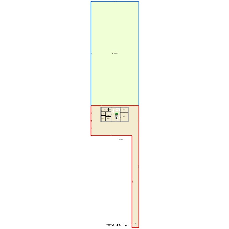 Projet V3. Plan de 13 pièces et -49 m2