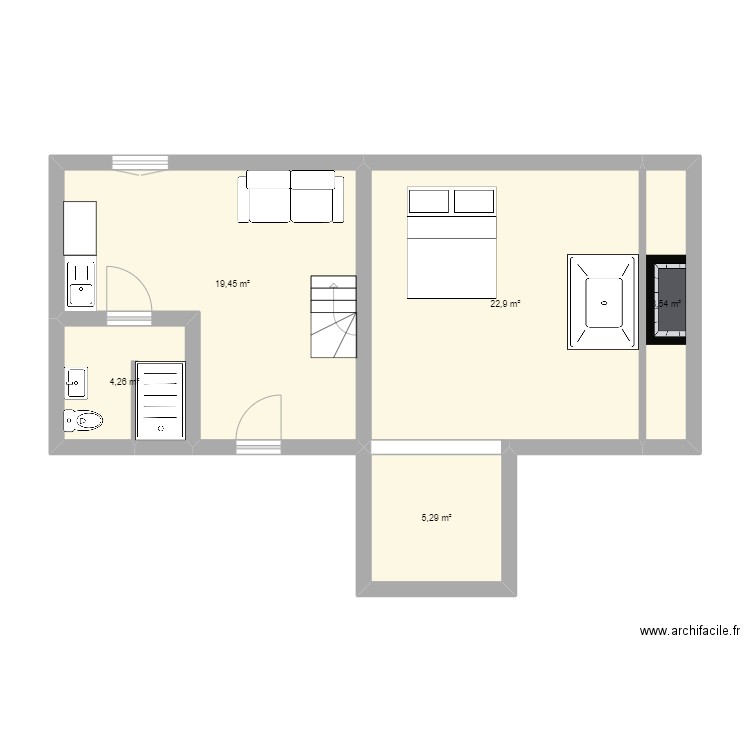 Combles. Plan de 0 pièce et 0 m2