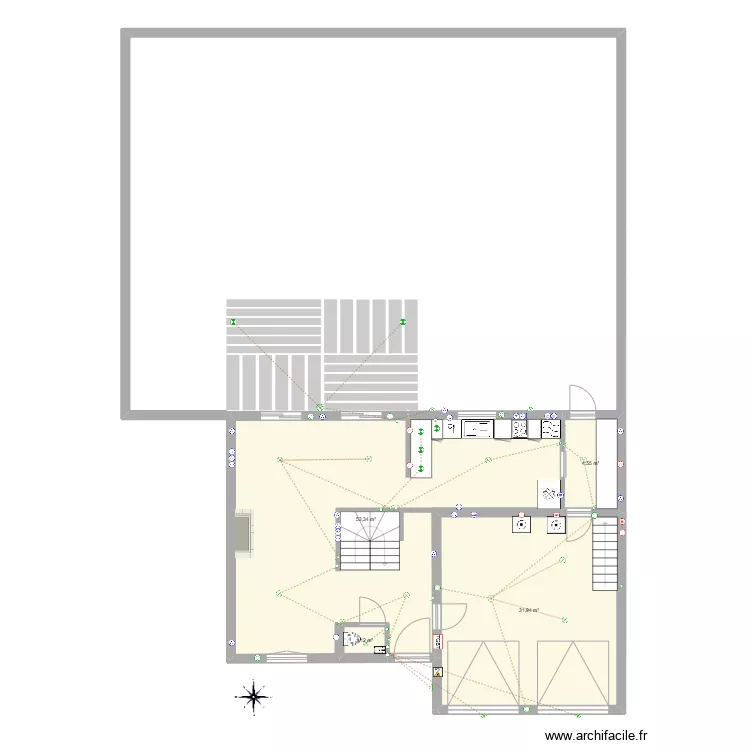 Maison Cormeilles-RDC-SANS Ext&eacute;rieur-AC Terrasse_V4. Plan de 