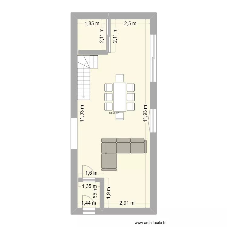 MAISON CONTENAIR. Plan de 1 et 54 m² MAISON CONTENAIR. Plan de 1 et 54 m²