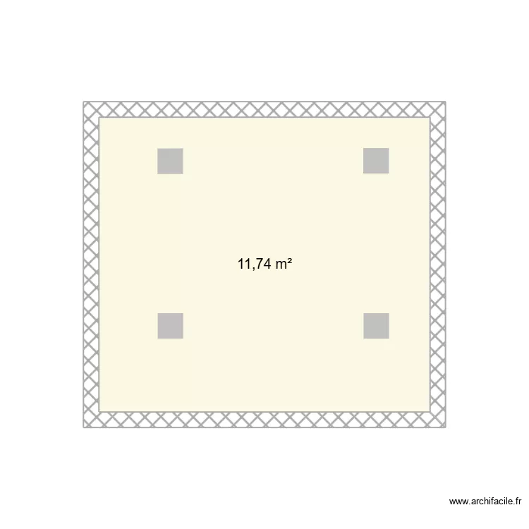 Cabane fille. Plan de 1 et 12 m² Cabane fille. Plan de 1 et 12 m²