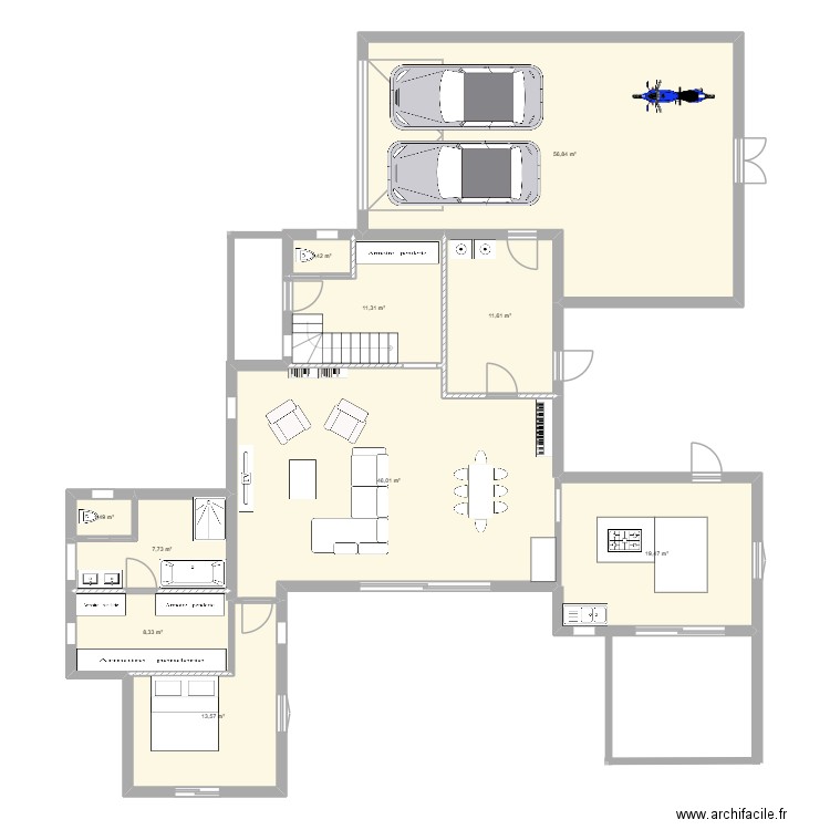 Test SPDM_v4. Plan de 16 pièces et 276 m2