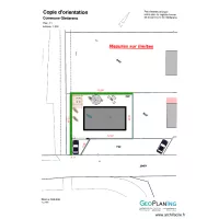 Plan avec implantation de la maison