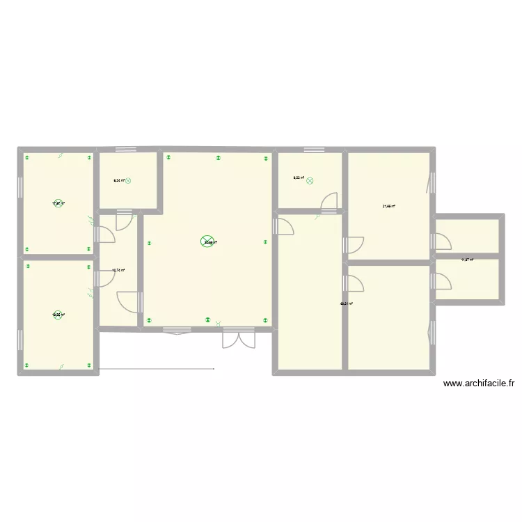 projet. Plan de 9 Pièces et 198 m² projet. Plan de 9 Pièces et 198 m²