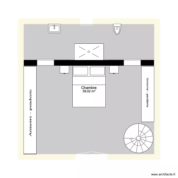 PARC DE LA MONTADE 1ER ETAGE. Plan de 1  et 39 m²