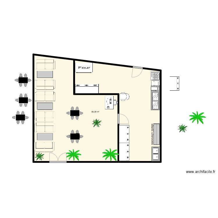 nizwa pro 2. Plan de 1 pièce et 84 m2