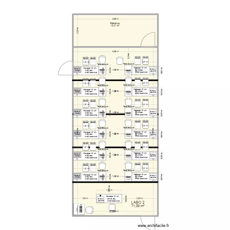 Labo 2 (TP) Vdef2_90cm. Plan de 2  et 84 m²