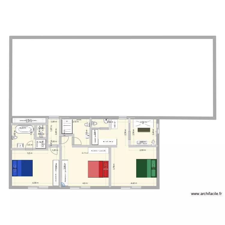 chambres portugal. Plan de 1  et 85 m²