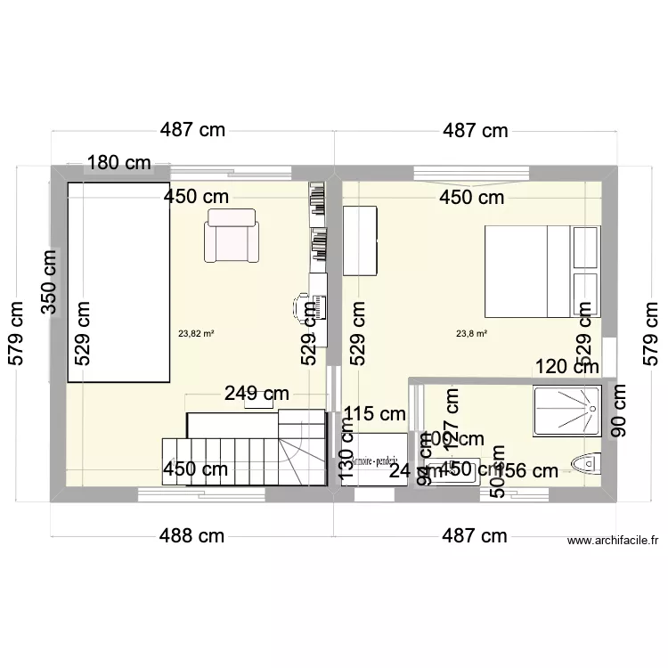 1er etage. Plan de 