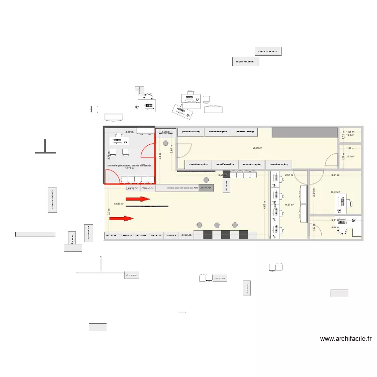 PLAN boutique avec entré voyage et agence immo et espace voyage maj 2. Plan de PLAN boutique avec entré voyage et agence immo et espace voyage maj 2. Plan de