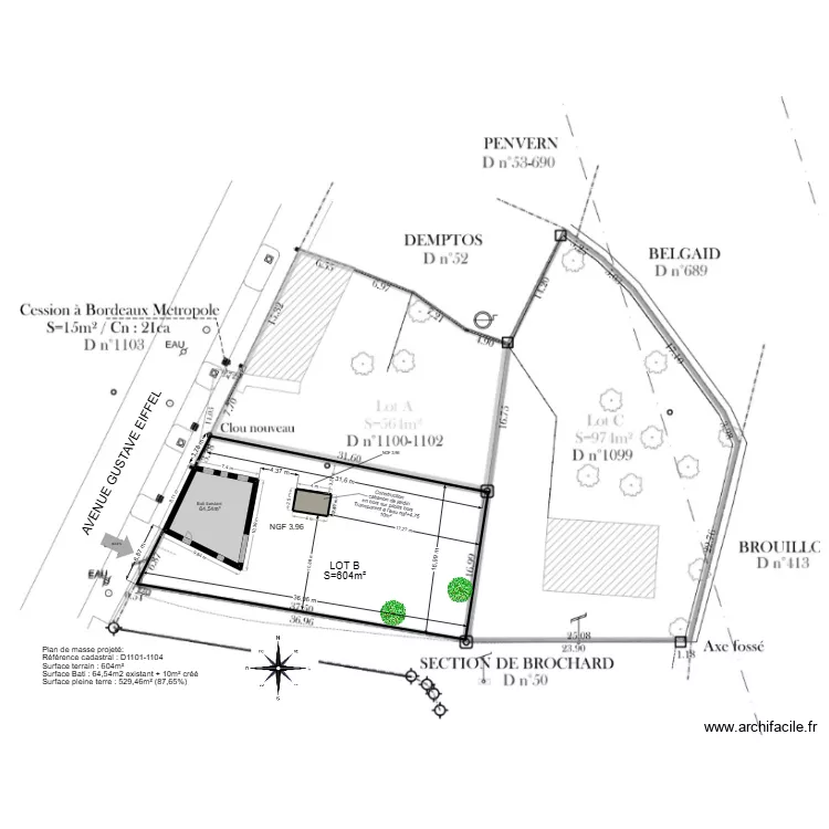 PLAN DE MASSE CONSTRUCTION. Plan de 