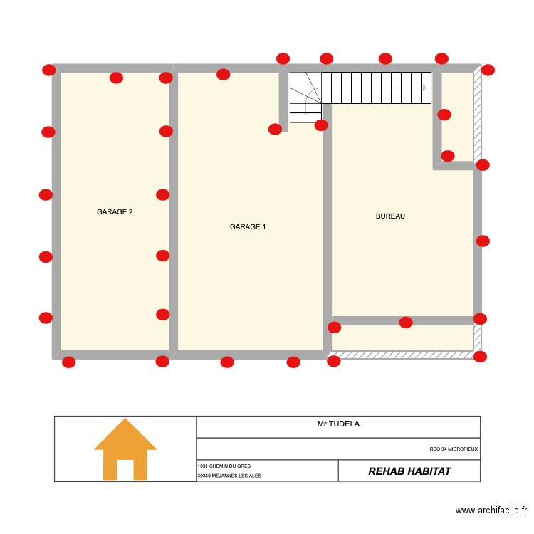 TUDELA. Plan de 4 pièces et 70 m2