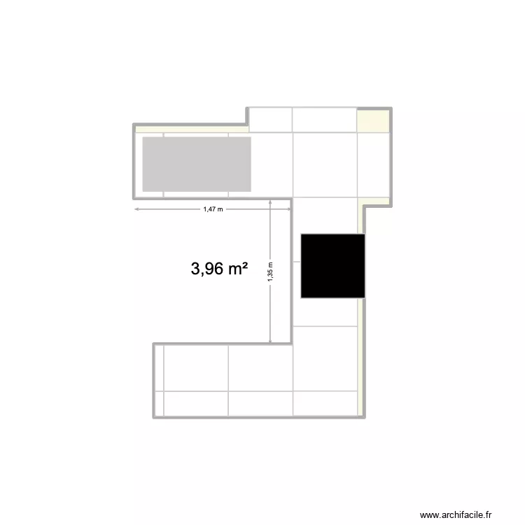 plan cuisine 3. Plan de 1  et 4 m²