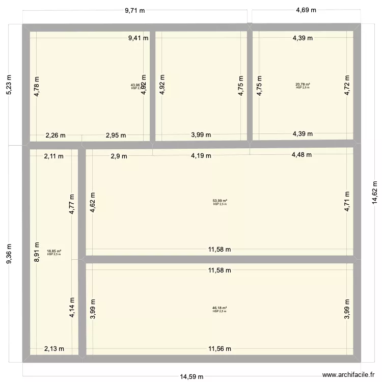 Maison. Plan de 