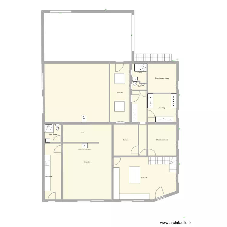 Villement Chauffage au sol. Plan de 22 pièces et 292 m² Villement Chauffage au sol. Plan de 22 pièces et 292 m²