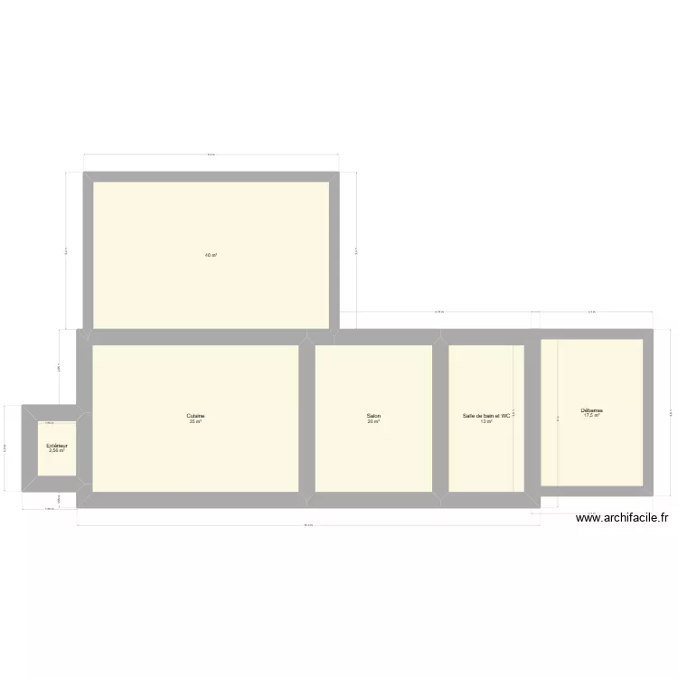 Pm+E TM01. Plan de 6 et 128 m² Pm+E TM01. Plan de 6 et 128 m²