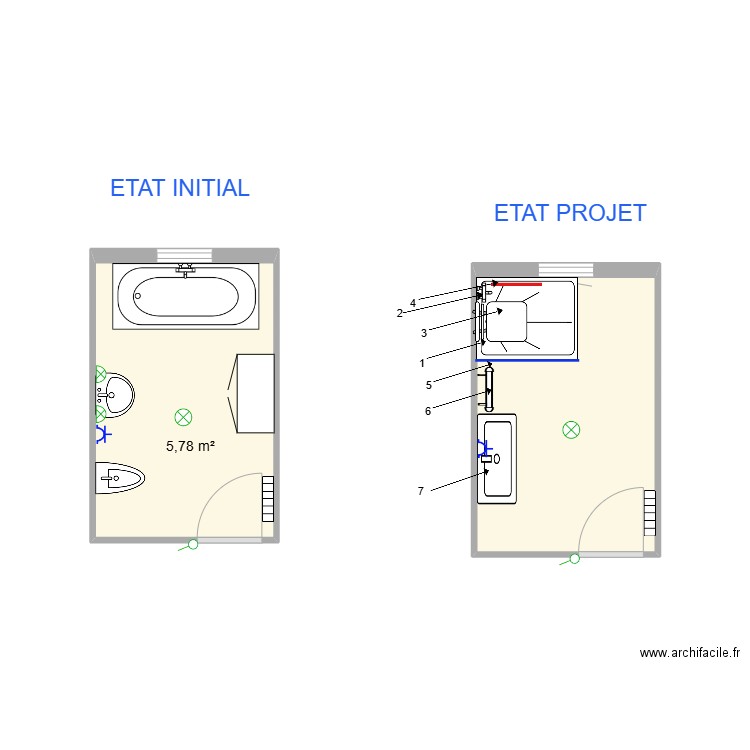 DONO. Plan de 2 pièces et 12 m2