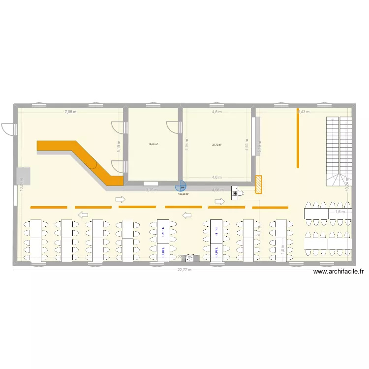 SULLY. Plan de 3  et 222 m²