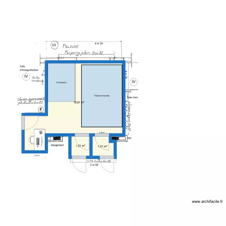 Brou Salle 2. Plan de 