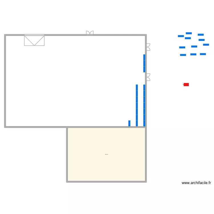 plan RDC Gustave. Plan de 1  et 167 m²