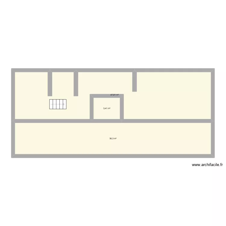 boucherie. Plan de 3  et 88 m²