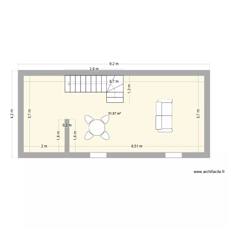 Latinne. Plan de 1  et 32 m²