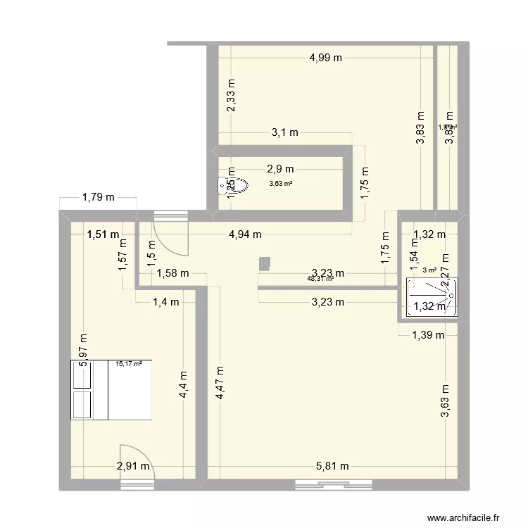 Brisson. Plan de 5 et 72 m² Brisson. Plan de 5 et 72 m²