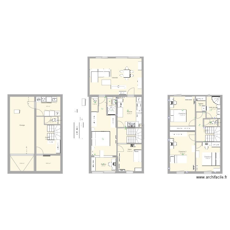Nouveau Plan 05 2025. Plan de 24 pièces et 166 m2
