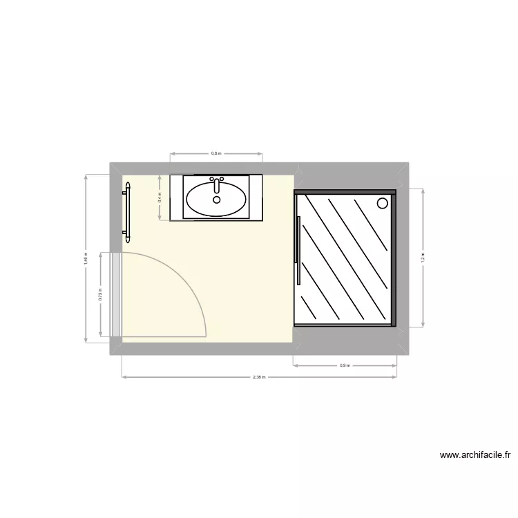 NGO XUAN. Plan de 3  et 3 m²