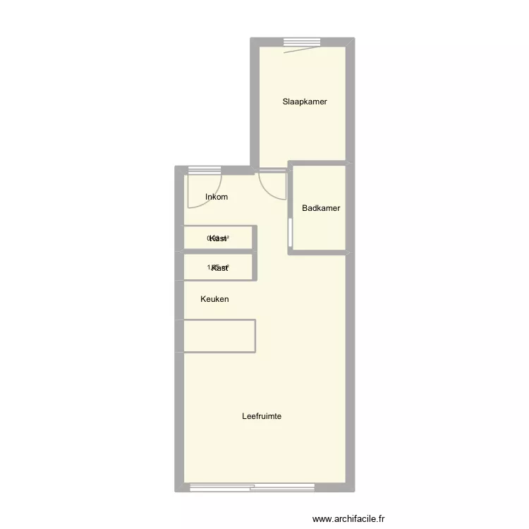 Zeedijk 84 - 0201. Plan de 5  et 34 m²