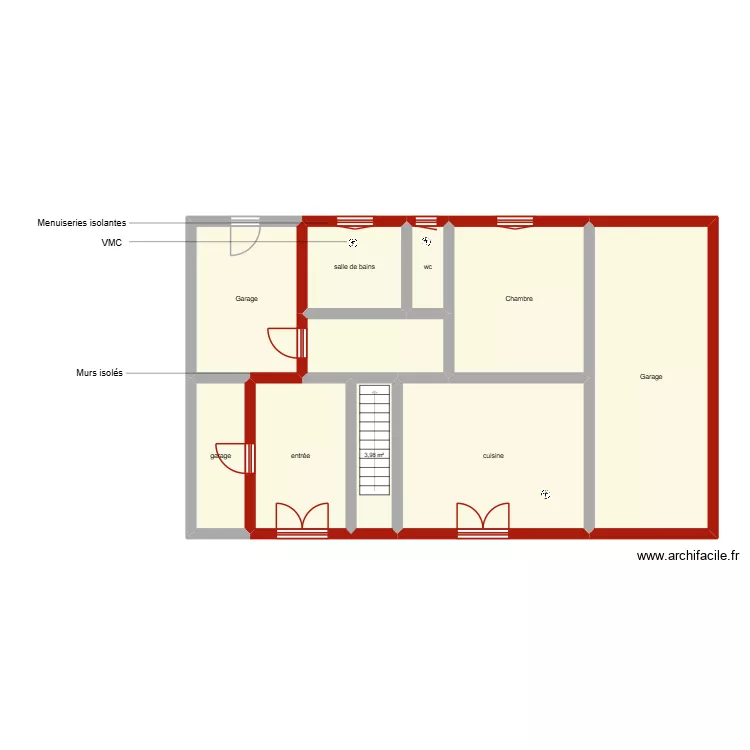 CHANTEGREILH Robert étape 1 rdc. Plan de CHANTEGREILH Robert étape 1 rdc. Plan de