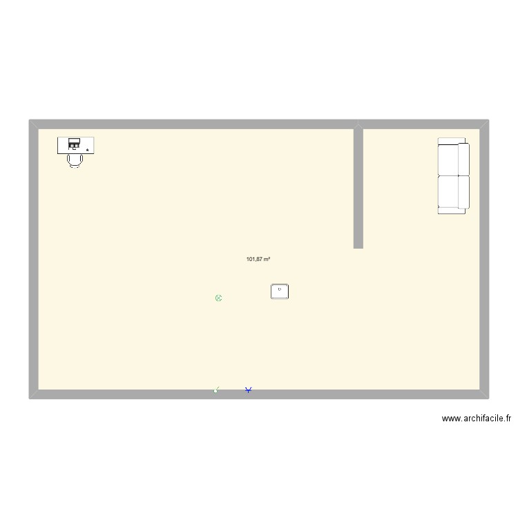 Nouvelle maison. Plan de 1 pièce et 102 m2