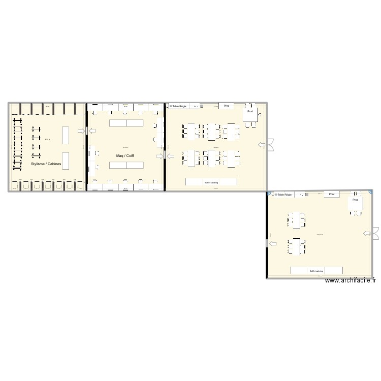Versailles Fittings. Plan de 4 pièces et 420 m2