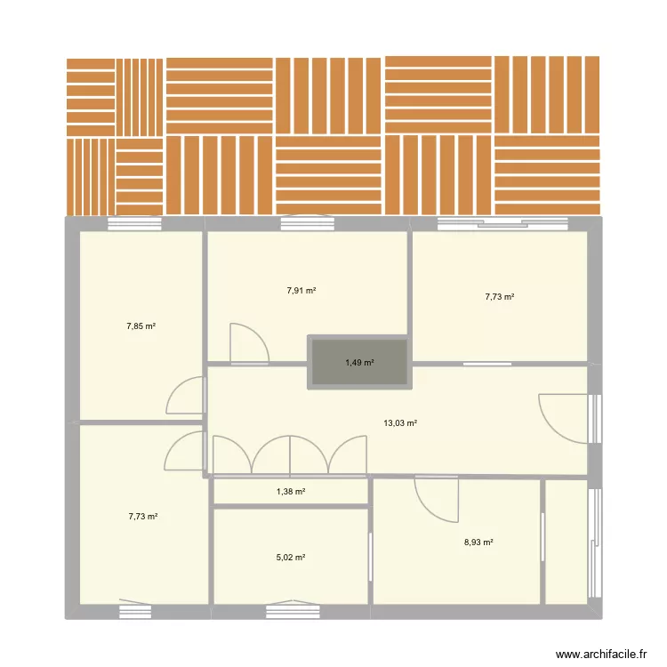 Emilie. Plan de 9 et 61 m² Emilie. Plan de 9 et 61 m²