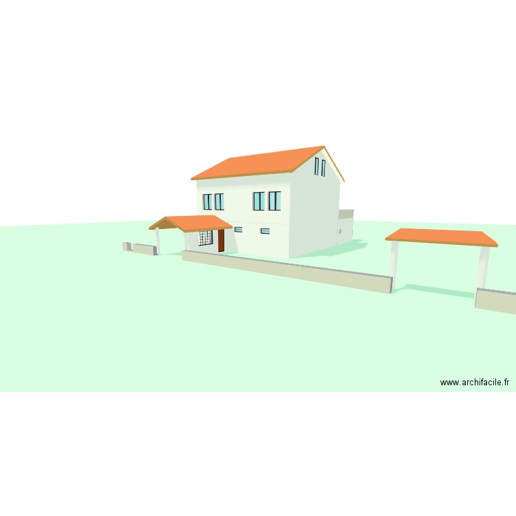 maison. Plan de 5 pièces et 311 m2