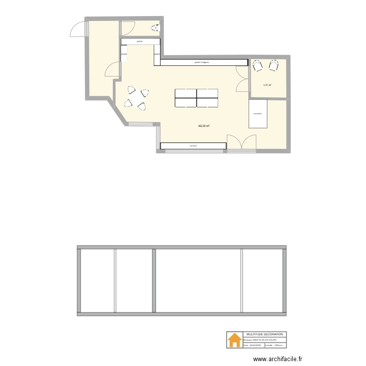 EDAA PHASE 3 NUMERO 2. Plan de 2 pièces et 54 m2