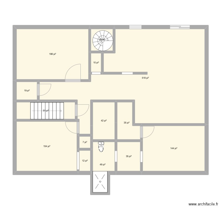 V CSC 1.2. Plan de 14 pièces et 120 m2