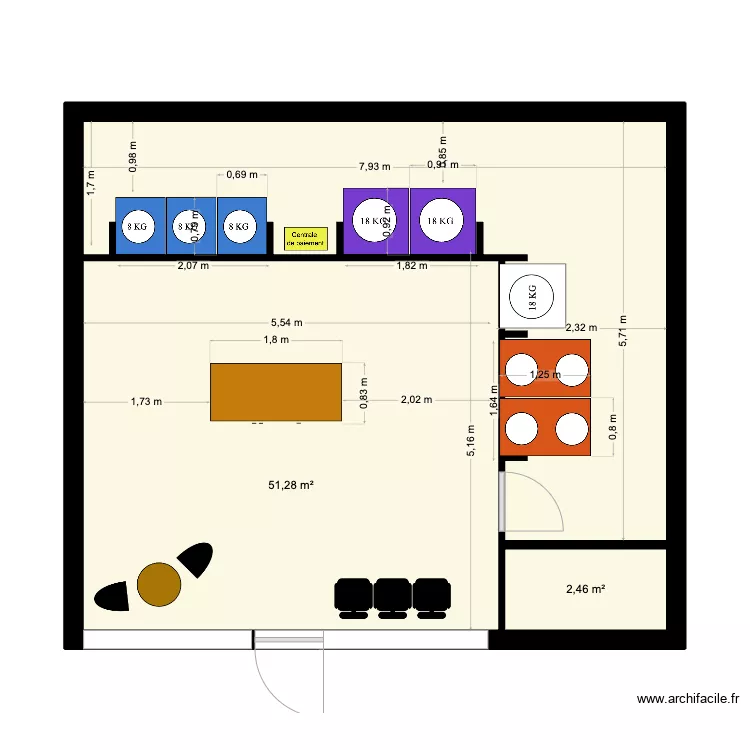 Laverie LMCC - Carrefour Caud&eacute;ran. Plan de 0 pièce et 0 m2
