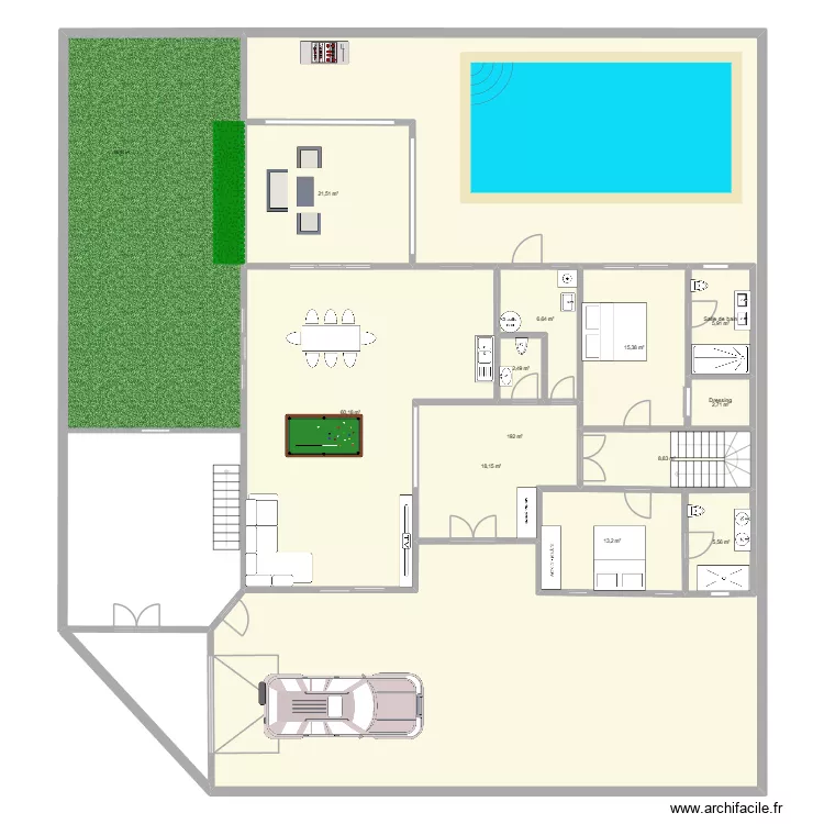 plan2. Plan de 12  et 353 m²