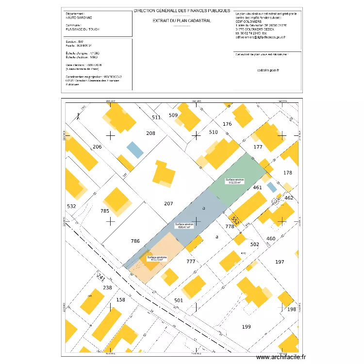 Plan division plaisance du touch. Plan de 