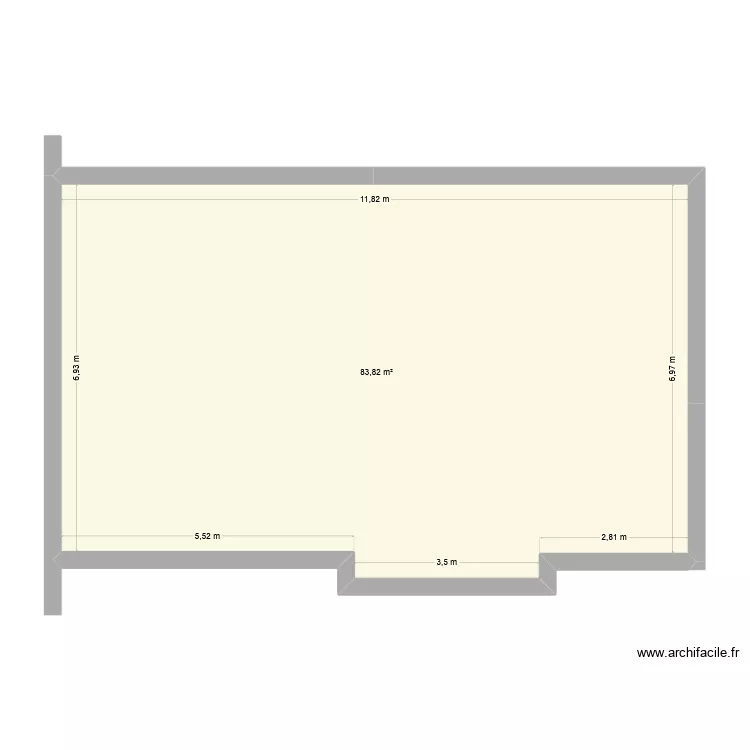 RAMIERE_NEW_RDC. Plan de 1 Pièce et 84 m² RAMIERE_NEW_RDC. Plan de 1 Pièce et 84 m²