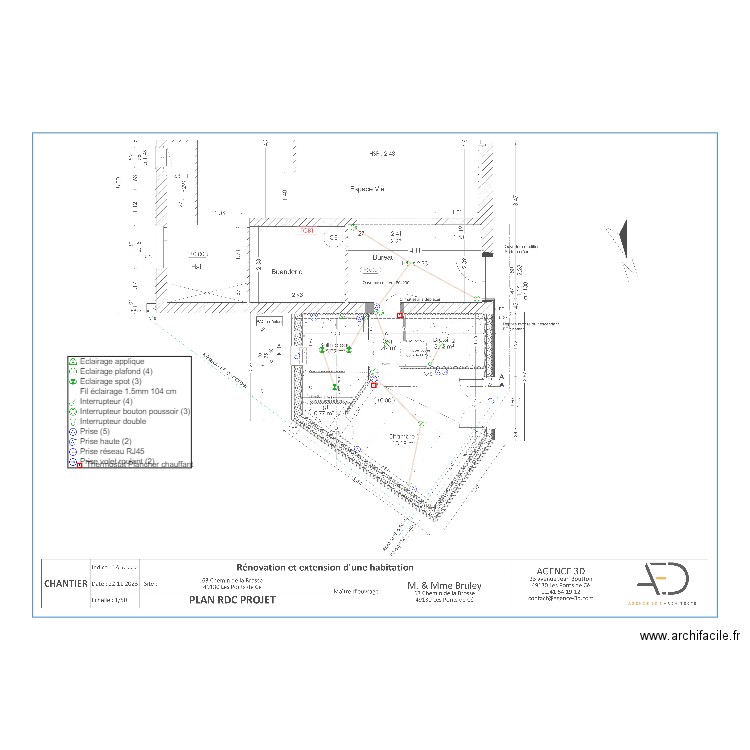 Plan Electrique Bruley. Plan de 0 pièce et 0 m2