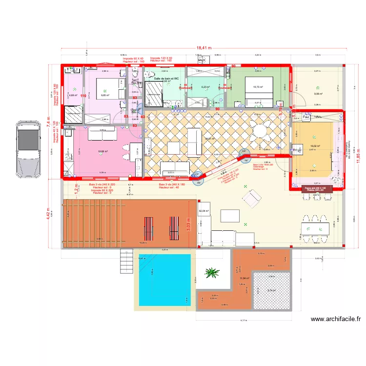 Villa Cocotte Ducos cata 4. Plan de Villa Cocotte Ducos cata 4. Plan de