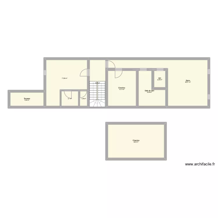 Mirepoix Etage 2 V1. Plan de 10 Pièces et 111 m² Mirepoix Etage 2 V1. Plan de 10 Pièces et 111 m²