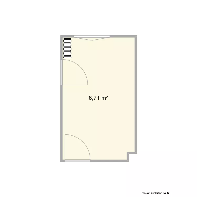 salle de bain. Plan de 1  et 7 m²