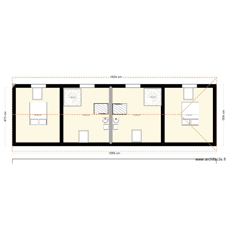 gite boxe. Plan de 0 pièce et 0 m2