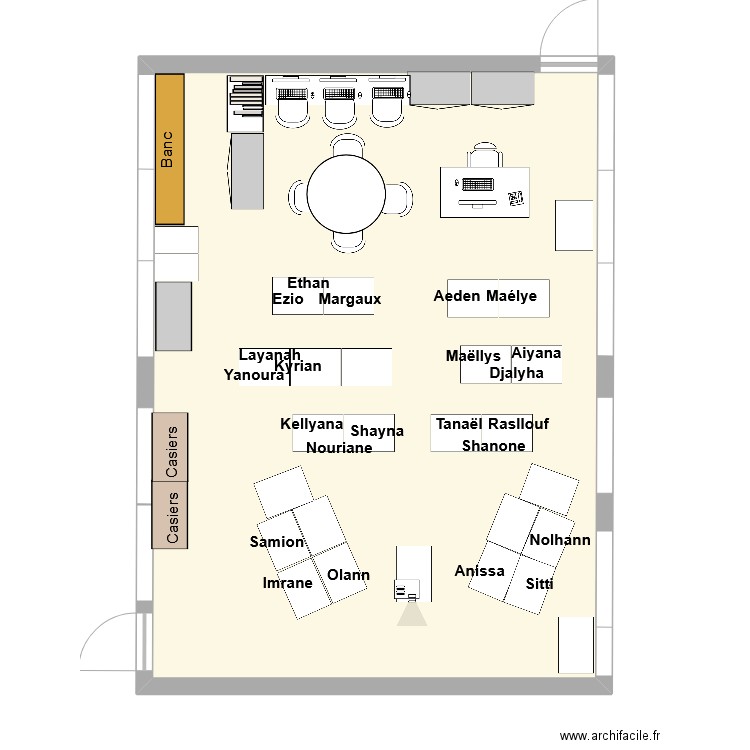 P5 - 8 GROUPEs DE 2-3 HOMO MATHS. Plan de 1 pièce et 65 m2