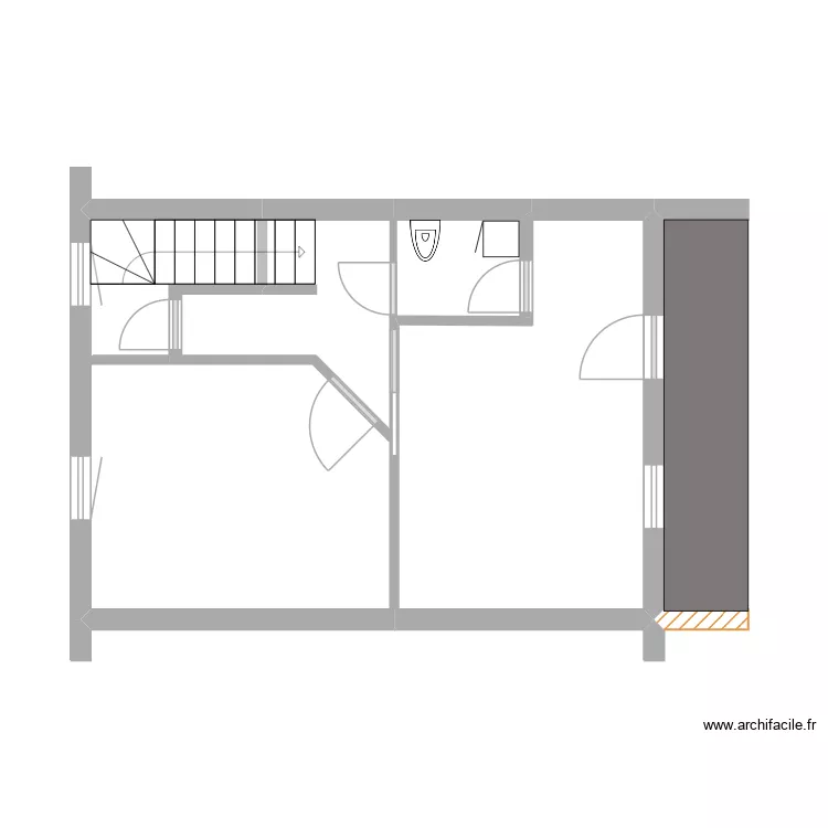LEMAHIEU - MAHIEU - &eacute;tage. Plan de 2  et 26 m²
