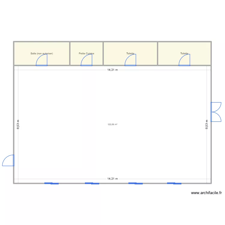 Salle de Br&ecirc;mes Echelle. Plan de 