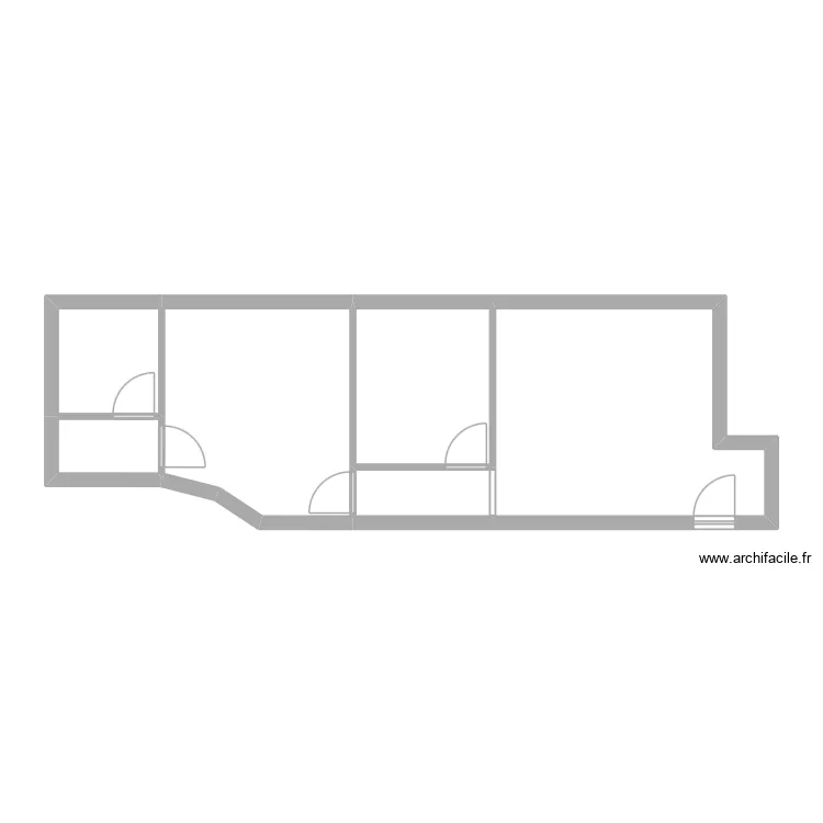 Aurore studio. Plan de 6  et 49 m²